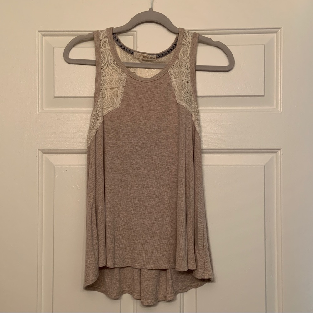 Rewind lace tank top